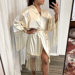 Boho Bridal Robe Handmade Silk